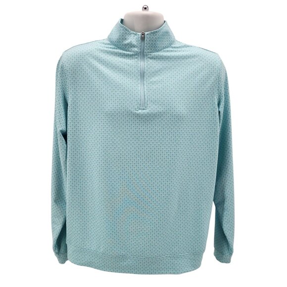 Peter Millar Mens Medium Quarter Zip Shirt Crown Sport TG Pina Skullada 1/4 Zip - Picture 1 of 9